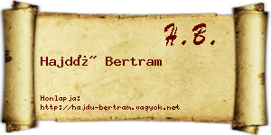 Hajdú Bertram névjegykártya