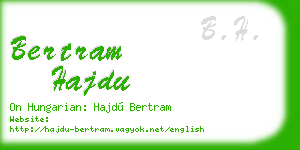 bertram hajdu business card